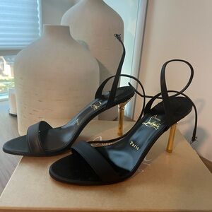 Christian Louboutin Black Strappy Sandals **NEVER WORN**